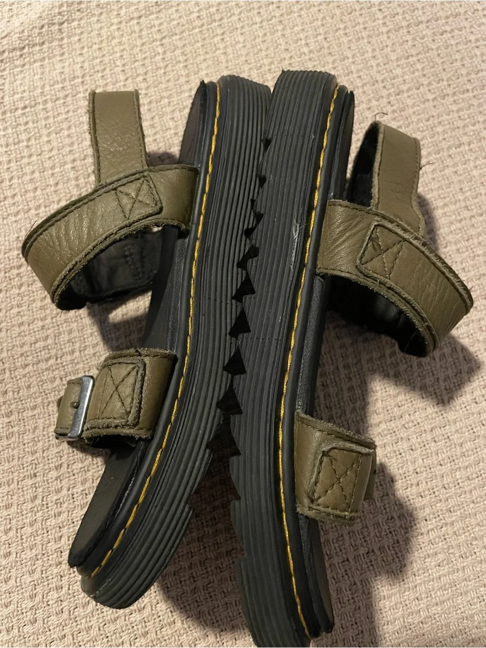 Dr. Martens Green Strap Sandals for Kids